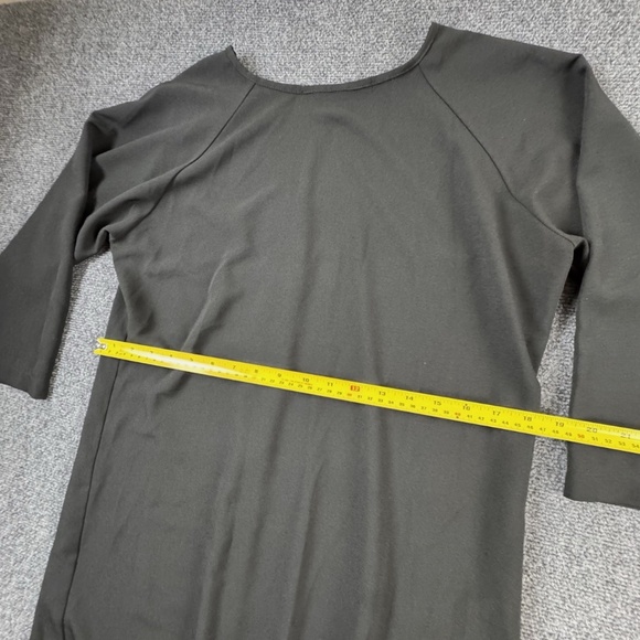 USHATAVA Maxi Dress Size Small Solid Black 3/4 Sleeve Minimalist - Picture 8 of 8